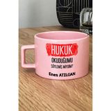 Hedizu Kişiye Özel Avukata Hediye Pastel Fincan Pembe Hukuk Okuduğumu Söylemiş Miydim