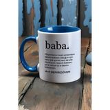 Hedizu Kişiye Özel Baba Kupa Bardak Mavi Babaya Doğum Günü Babalar Günü Hediyesi