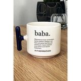 Hedizu Kişiye Özel Baba Kupa Bardak T Kulplu Lacivert Babaya Doğum Günü Babalar Günü Hediyesi