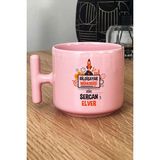 Hedizu Kişiye Özel Bilgisayar Mühendisi Pastel T Kulplu Kupa Bardak Pembe Mühendisler Günü Hediyesi