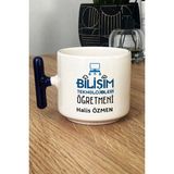 Hedizu Kişiye Özel Bilişim Öğretmeni -2- Kupa Bardak T Kulplu Lacivert Öğretmenler Günü Hediyesi
