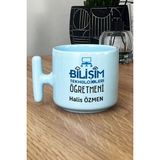 Hedizu Kişiye Özel Bilişim Öğretmeni -2- Pastel T Kulplu Kupa Bardak Mavi Öğretmenler Günü Hediyesi