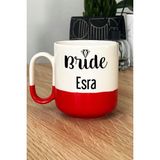 Hedizu Kişiye Özel Bride Pro Kupa Bardak Kırmızı Söz Nişan Düğün Hediyesi