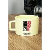 Hedizu Kişiye Özel Canım Annem Pastel Fincan Sarı Anneler Günü Doğum Günü Hediyesi