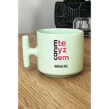 Hedizu Kişiye Özel Canım Teyzem Pastel T Kulplu Kupa Bardak Yeşil Teyzeye Anneler Günü Hediyesi