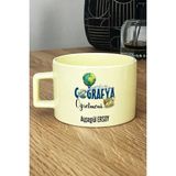 Hedizu Kişiye Özel Coğrafya Öğretmeni -2- Pastel Fincan Sarı Öğretmenler Günü Hediyesi