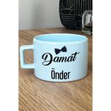 Hedizu Kişiye Özel Damat Pastel Fincan Mavi Düğün Nişan Söz Hediyesi