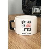Hedizu Kişiye Özel Dayı Lüks Fincan Siyah Dayıya Doğum Günü Hediyesi
