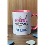 Hedizu Kişiye Özel Din Kültürü Öğretmeni Kupa Bardak Pembe Öğretmenler Günü Hediyesi