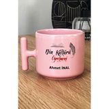 Hedizu Kişiye Özel Din Kültürü Öğretmeni Pastel T Kulplu Kupa Bardak Pembe Öğretmenler Günü Hediyesi
