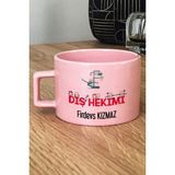 Hedizu Kişiye Özel Diş Hekimi Pastel Fincan Pembe Diş Hekimleri Günü Hediyesi