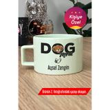 Hedizu Kişiye Özel Dog Mom Pastel Fincan Yeşil Köpek Annesi İ1E İ0X