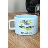 Hedizu Kişiye Özel Doğum Günü Hediyesi Pastel Fincan Mavi Anneye Babaya Arkadaşa Kardeşe Hediye