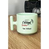 Hedizu Kişiye Özel Edebiyat Öğretmeni -2- Pastel T Kulplu Kupa Bardak Yeşil Öğretmenler Günü Hediyesi