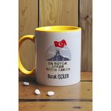 Hedizu Kişiye Özel En Büyük Asker Kupa Bardak Sarı Askere Hediye