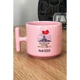 Hedizu Kişiye Özel En Büyük Asker Pastel T Kulplu Kupa Bardak Pembe Askere Hediye