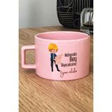 Hedizu Kişiye Özel Erkek Mühendis Bey Pastel Fincan Pembe Mühendisler Günü Hediyesi