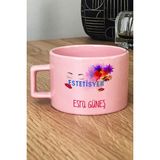 Hedizu Kişiye Özel Estesiyen Pastel Fincan Pembe Isme Özel Tıp Bayramı Hediyeleri