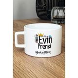 Hedizu Kişiye Özel Evin Prensi Lüks Fincan Beyaz Erkek Çocuğa Hediye