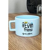 Hedizu Kişiye Özel Evin Prensi Pastel Fincan Mavi Erkek Çocuğa Hediye