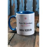 Hedizu Kişiye Özel Fen Bilimleri Öğretmeni Kupa Bardak Mavi Öğretmenler Günü Hediyesi