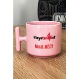 Hedizu Kişiye Özel Fizyoterapist Pastel T Kulplu Kupa Bardak Pembe Isme Özel Tıp Bayramı Hediyeleri
