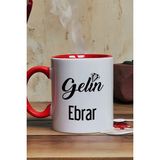 Hedizu Kişiye Özel Gelin Kupa Bardak Kırmızı Nişan Düğün Söz Isteme Hediyesi