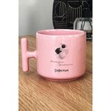 Hedizu Kişiye Özel Geometri Öğretmeni Pastel T Kulplu Kupa Bardak Pembe Öğretmenler Günü Hediyesi