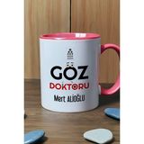 Hedizu Kişiye Özel Göz Doktoru Kupa Bardak Pembe Isme Özel Tıp Bayramı Hediyeleri