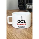 Hedizu Kişiye Özel Göz Doktoru Lüks Fincan Beyaz Isme Özel Tıp Bayramı Hediyeleri