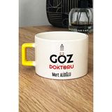 Hedizu Kişiye Özel Göz Doktoru Lüks Fincan Sarı Isme Özel Tıp Bayramı Hediyeleri