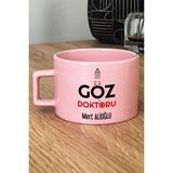 Hedizu Kişiye Özel Göz Doktoru Pastel Fincan Pembe Isme Özel Tıp Bayramı Hediyeleri