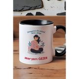 Hedizu Kişiye Özel Hamile Anne Adayı Kupa Bardak Siyah Anneler Günü Hediyesi