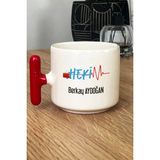 Hedizu Kişiye Özel Hekim Doktor Kupa Bardak T Kulplu Kırmızı 14 Mart Tıp Bayramı Hediyesi
