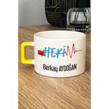 Hedizu Kişiye Özel Hekim Doktor Lüks Fincan Sarı 14 Mart Tıp Bayramı Hediyesi