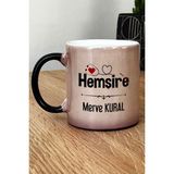 Hedizu Kişiye Özel Hemşire Kupa Bardak Sihirli Isme Özel Tıp Bayramı Hediyesi - Siyah