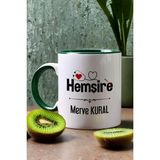 Hedizu Kişiye Özel Hemşire Kupa Bardak Yeşil Isme Özel Tıp Bayramı Hediyesi