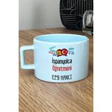 Hedizu Kişiye Özel Ispanyolca Öğretmeni -2- Pastel Fincan Mavi Öğretmenler Günü Hediyesi
