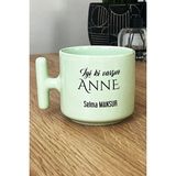 Hedizu Kişiye Özel Iyi Ki Varsın Anne Pastel T Kulplu Kupa Bardak Yeşil Anneler Günü Hediyesi