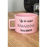 Hedizu Kişiye Özel Iyi Ki Varsın Babaanne Pastel Fincan Pembe Anneler Günü Hediyesi