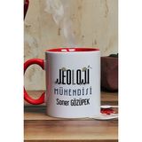 Hedizu Kişiye Özel Jeoloji Mühendisi Kupa Bardak Kırmızı Mühendisler Günü Hediyesi