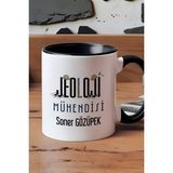 Hedizu Kişiye Özel Jeoloji Mühendisi Kupa Bardak Siyah Mühendisler Günü Hediyesi