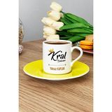 Hedizu Kişiye Özel Kral Babam Türk Kahvesi Fincanı Sarı Babaya Doğum Günü Hediyesi