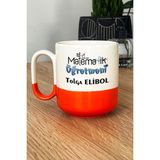 Hedizu Kişiye Özel Matematik Öğretmeni -2- Pro Kupa Bardak Turuncu Öğretmenler Günü Hediyesi