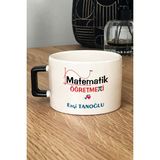 Hedizu Kişiye Özel Matematik Öğretmeni -3- Lüks Fincan Siyah Öğretmenler Günü Hediyesi