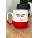 Hedizu Kişiye Özel Matematik Öğretmeni -3- Pro Kupa Bardak Kırmızı Öğretmenler Günü Hediyesi