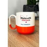 Hedizu Kişiye Özel Matematik Öğretmeni -3- Pro Kupa Bardak Turuncu Öğretmenler Günü Hediyesi