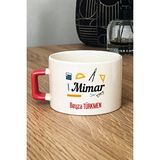 Hedizu Kişiye Özel Mimar Lüks Fincan Turuncu Mimarlar Günü Hediyesi