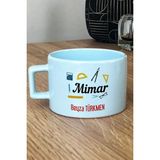Hedizu Kişiye Özel Mimar Pastel Fincan Mavi Mimarlar Günü Hediyesi