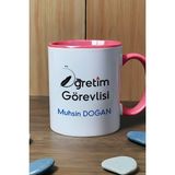 Hedizu Kişiye Özel Öğretim Görevlisi Kupa Bardak Pembe Öğretmenler Günü Hediyesi